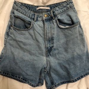 Zara high waisted mom shorts